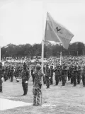 Парад Национального союза за полную независимость Анголы во время гражданской войны в Анголе. Ок. 1976