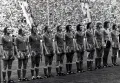 Игроки сборной Польши во время матча за 3-е место Десятого чемпионата мира по футболу против сборной Бразилии. Мюнхен. 1974