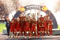 Сборная Испании по футболу празднует победу в финальном матче Лиги наций УЕФА. Роттердам. 2023