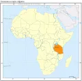 Танзания на карте Африки