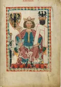 Генрих VI, император Священной Римской империи. Миниатюра из Манесского кодекса. Между 1300 и 1340