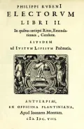 Philippi Rubeni electorum libri II