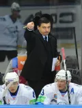 Главный тренер команды «Барыс» Андрей Хомутов. 2010