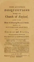 Free and candid disquisitions relating to the Church of England