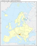 Словения на карте зарубежной Европы