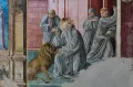 Беноццо Гоццоли. Святой Иероним вынимает у льва занозу. Фреска капеллы Святого Иеронима в церкви Сан-Франческо в Монтефалько. 1452