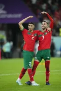 Ашраф Хакими и Хаким Зиеш во время Двадцать второго чемпионата мира по футболу. Катар. 2022