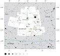Созвездие Возничий на современной карте звёздного неба