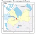 Тосно на карте Ленинградской области