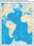 Азовское море на карте Атлантического океана