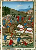 Битва при Монлери 16 июля 1465. Миниатюра 15 в.