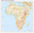 Эфиопское нагорье на карте Африки
