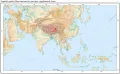 Горный хребет Ньэнчентанглха на карте зарубежной Азии