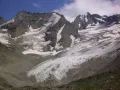 Морены горного ледника. Большой Кавказ (Россия)