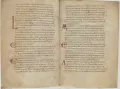 Разворот рукописи «Liber Pontificalis». Франция. Конец 11 – начало 12 вв.