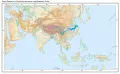 Река Янцзы и её бассейн на карте зарубежной Азии