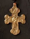 Крест нательный с изображением Богоматери Одигитрии. Даргавский катакомбный могильник