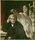 Жан-Огюст-Доминик Энгр. Портрет Луиджи Керубини с музой лирической поэзии. 1842