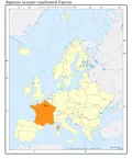 Франция на карте зарубежной Европы