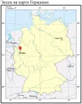 Эссен на карте Германии