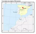 Сеговия на карте Испании