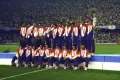 Игроки сборной Испании празднуют победу в финальном матче против сборной Польши на XXV летних Олимпийских играх. Барселона. 1992