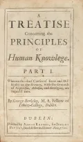 George Berkeley. A Treatise Concerning the Principles of Human Knowledge. Dublin, 1710 (Джордж Беркли. Трактат о принципах человеческого знания). Первое издание. Обложка