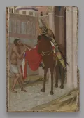 Амброджо Лоренцетти. Святой Мартин делится плащом с нищим. Ок. 1340