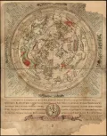 Ян Тессинг. Карта небесного глобуса, разделенного на четыре части. 1699