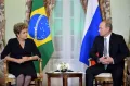Встреча президента Бразилии Дилмы Русеф с президентом РФ Владимиром Путиным. Уфа. 8 июля 2015