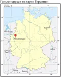 Гельзенкирхен на карте Германии
