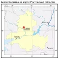 Белая Калитва на карте Ростовской области