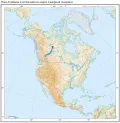 Река Атабаска и её бассейн на карте Северной Америки