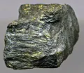 Золотая руда, содержащая уран (золотистый цвет – самородное золото, чёрный – уранинит). Месторождение Витватерсранд (ЮАР)