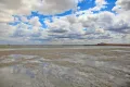 Отложения самоосадочной соли на озере Баскунчак (Астраханская область, Россия)