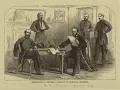 Генерал Уильям Шерман принимает капитуляцию генерала Джозефа Джонстона 26 апреля 1865