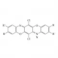 Общая формула производных трифендиоксазина ‒ диоксазиновых красителей