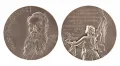 Памятная медаль, посвящённая Николе Пашичу, делегату от Королевства СХС на Парижской мирной конференции 1919. Медальер Tony Szirmai. Аверс и реверс