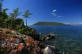 Панорама Большого Ушканьего острова с острова Долгий. Забайкальский национальный парк