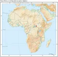 Река Мбому и её бассейн на карте Африки