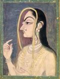 Радха, возлюбленная Кришны. Кишангарх (Индия). Ок. 1750