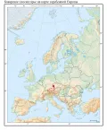 Баварское плоскогорье на карте зарубежной Европы