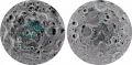 Распределение отложений водяного льда в околополярных областях Луны