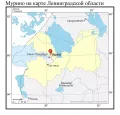 Мурино на карте Ленинградской области