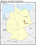 Лейпциг на карте Германии