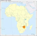 Зимбабве на карте Африки