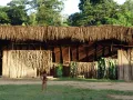 Вход в шабоно. Венесуэла, штат Амазонас, р. Путако, община яномамо пачобекитери