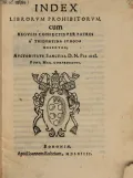 Индекс запрещённых книг (Тридентский индекс). Болонья. 1564. Титульный лист