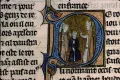 Коронация Эда Парижского. Миниатюра из Больших французских хроник. 1274