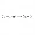 Присоединение протона к карбонильной группе